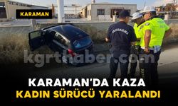 Karaman’da köpeğe çarpmamak için manevra yapan otomobil kaza yaptı: 1 yaralı