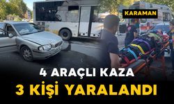 Karaman'da zincirleme kaza: 3 yaralı