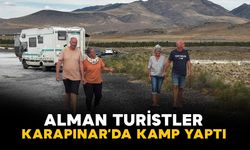 Karapınar'da Meke Gölü ve Acıgöl'de kamp yapan Alman turistler hayran kaldı