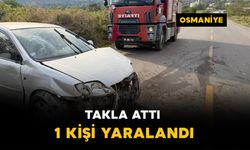 Kontrolden çıktı otomobil takla attı: 1 yaralı