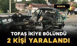 Konya Ereğli'de alkollü sürücünün çarptığı otomobil ikiye bölündü: 2 yaralı