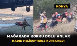 Mağarada Korku Dolu Anlar: Kadın Helikopterle Kurtarıldı