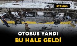 Otobüs yanarak kullanılamaz hale geldi