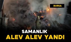 Samanlık alev alev yandı