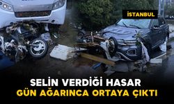 Ayazağa’da selin verdiği zarar gün ağarınca ortaya çıktı
