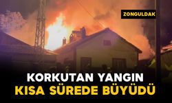 Bolu’da korkutan yangın kısa sürede büyüdü