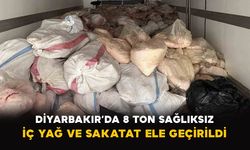 Diyarbakır’da 8 ton sağlıksız iç yağ ve sakatat ele geçirildi