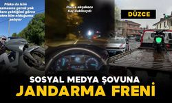 Düzce'de 207 kilometre hız yapan sürücüyü jandarma affetmedi