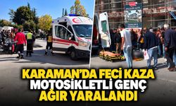 Karaman’da motosikletle otomobil çarpıştı: 1 ağır yaralı