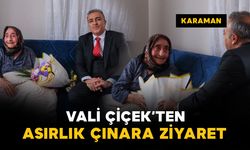 Karaman Valisi Hayrettin Çiçek'ten 106 yaşındaki Emine Kocaoğlu'na ziyaret