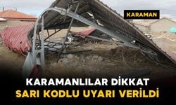Karaman'a fırtına uyarısı: Çatı uçması ve ağaç devrilmesine dikkat