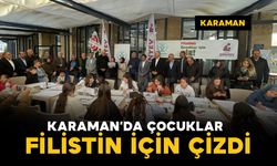 Karaman’da çocuklar Filistin için çizdi