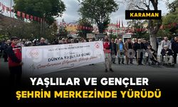 Karaman’da Dünya Yaşlılar Günü’nde farkındalık yürüyüşü