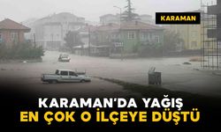 Karaman’da en çok yağış o ilçeye düştü
