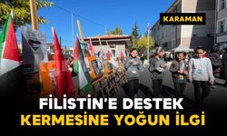 Karaman'da Filistin'e destek kermesine yoğun ilgi