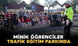 Karaman'da minik öğrenciler trafik eğitim parkında