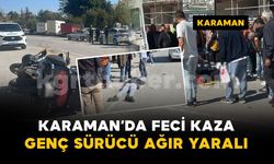 Karaman’da motosikletle otomobil çarpıştı: 1 ağır yaralı