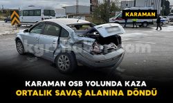Karaman'da OSB yolunda kazada 1 kişi yaralandı