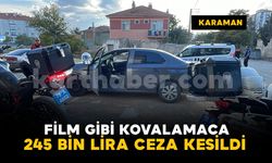 Karaman'da silahla ateş etme ihbarıyla başlayan kovalamaca 245 bin liralık cezayla bitti