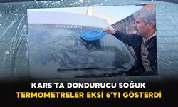 Kars’ta dondurucu soğuk: Termometreler eksi 6’yı gösterdi