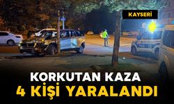 Kayseri’de korkutan kaza: 4 yaralı