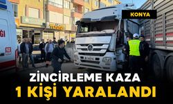 Konya'da iki tırla otomobil kazaya karıştı: 1 kişi yaralı