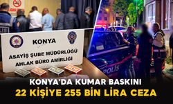 Konya’da kumar baskını: 22 kişiye 255 bin lira ceza
