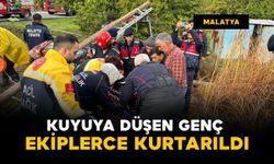 Malatya'da kuyuya düşen genç kurtarıldı