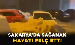 Sakarya’da sağanak hayatı felç etti: Araçlar sel sularında sürüklendi