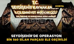 Seydişehir'de operasyonda bin 560 silah parçası ele geçirildi