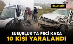 Susurluk'ta feci kaza: 10 yaralı