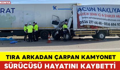 Kamyonet Tıra Arkadan Çarptı: 1 Ölü