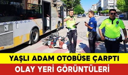 Yaşlı Adam Belediye Otobüsüne Çarptı: Foto Galeri