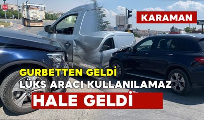 Karaman’da Lüks Cip Kullanılamaz Hale Geldi FOTOĞRAFLAR