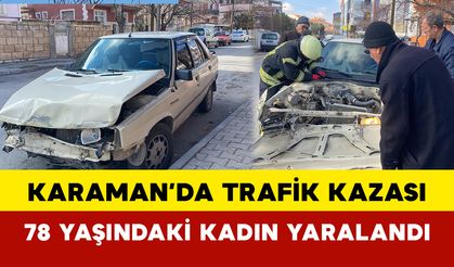 Karaman’da Trafik Kazasında 78 Yaşındaki Kadın Yaralandı