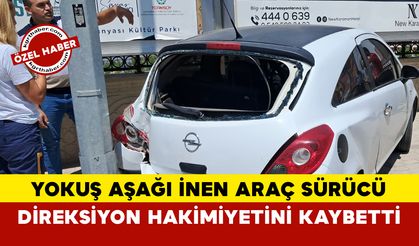 Sürücü Yokuşta Kontrolü Kaybetti