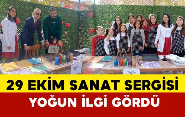 29 Ekim Sanat Sergisine yoğun ilgi