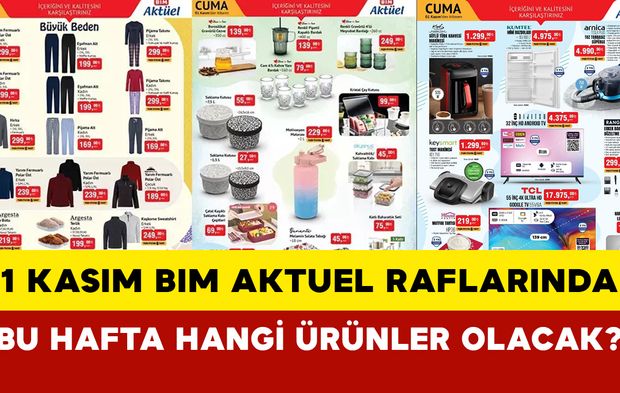 BİM 1 Kasım Cuma Aktüel İndirimleri: 1 Kasım BIM Aktuel raflarında bu hafta hangi ürünler olacak?