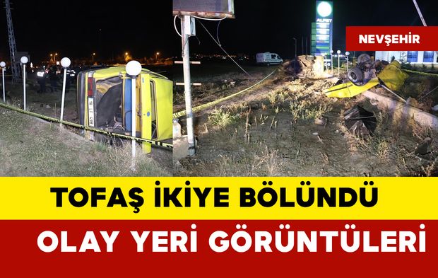 Direğe çarptı ikiye bölündü: olay yeri görüntüleri