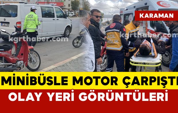 Karaman'da mezarlık kavşağında kaza: 1 yaralı