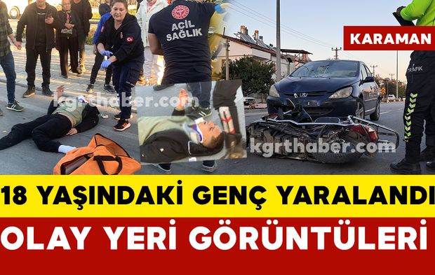 Kazada yaralanan genç acı içinde kıvrandı