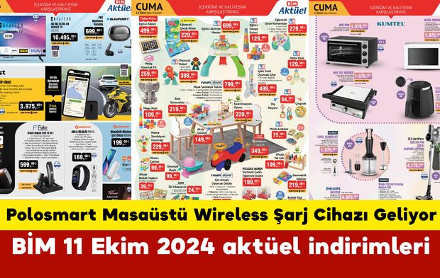 Polosmart Masaüstü Wireless Şarj Cihazı Geliyor: BİM 11 Ekim 2024 aktüel indirimleri! İşte bu hafta gelecek ürünler