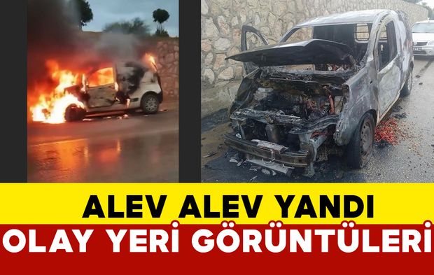 Antalya'da bir anda alevlere teslim oldu