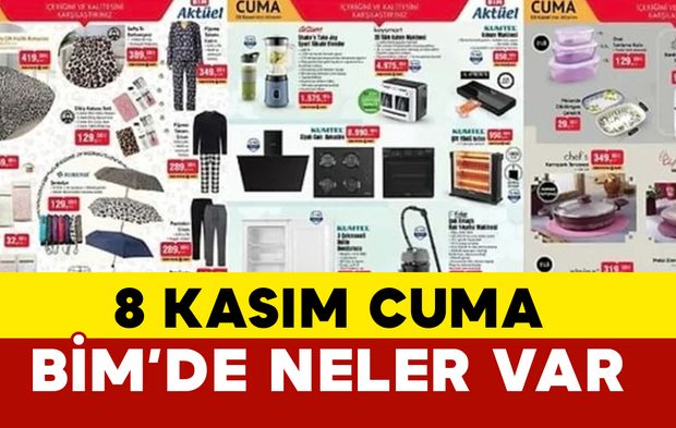 BİM 8 Kasım Cuma Aktüel İndirimleri: 8 Kasım BIM Aktuel raflarında bu hafta hangi ürünler olacak?