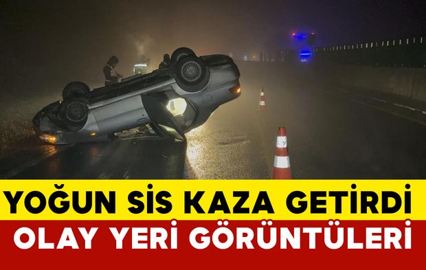 Bolu Dağı’nda sis kaza getirdi