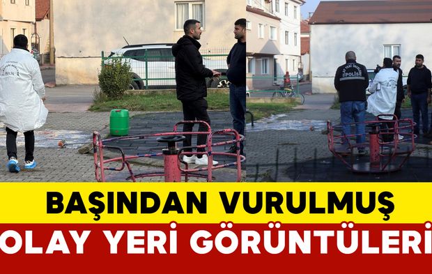 Çocuk parkında başından vurulmuş halde bulundu