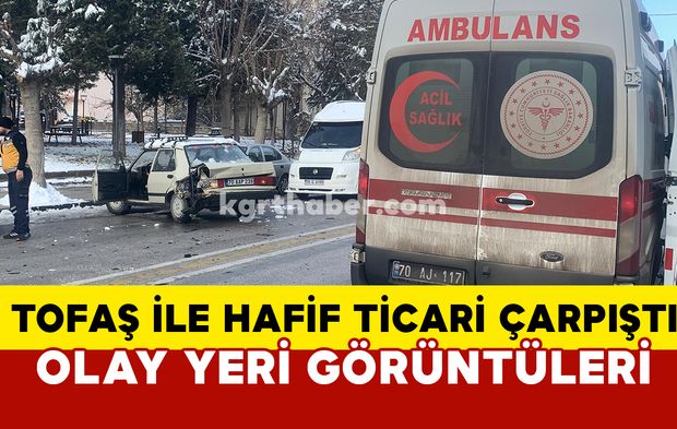 Karaman'da kayganlaşan yolda trafik kazası: 1 yaralı