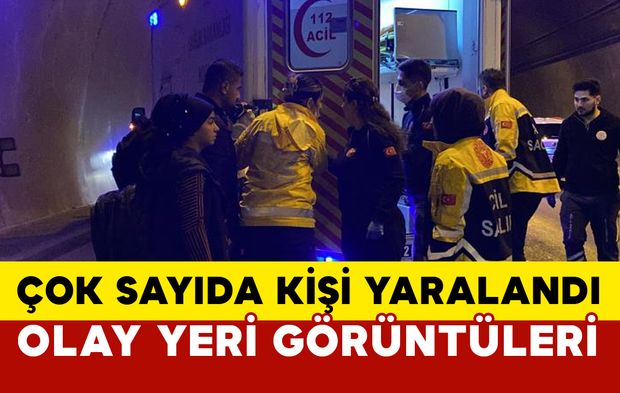 TEM'de Feci kazada çok sayıda kişi yaralandı: olay yeri görüntüleri