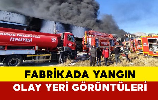 Niğde'de Çerçeve Fabrikasında Yangın Çıktı