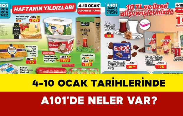 A101 4-10 Ocak Tarihlerinde Aktüel İndirimleri: 4-10 Ocak A101 Aktüel raflarında hangi ürünler var?